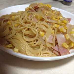 たっぷりトウモロコシの♪ バター醤油パスタ☆